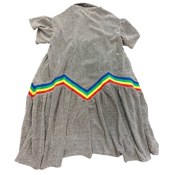 Gray Mini Dress with Rainbow Accents - Picture 7 of 7